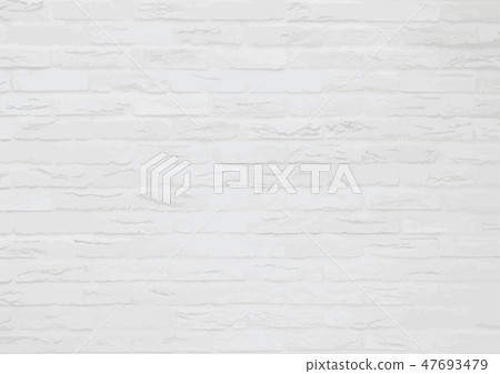 White simple wall brick texture background material 47693479