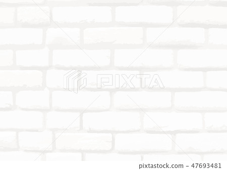 White simple wall brick texture background material 47693481