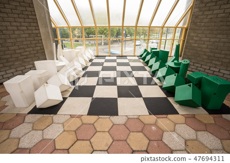 chessboard on the floor chessboard on the floor 47694311