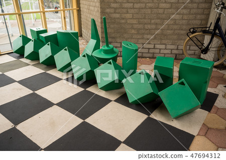 chessboard on the floor chessboard on the floor 47694312
