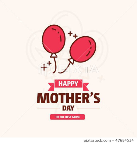 Happy Mothers's Day Typographical Design Card With 47694534