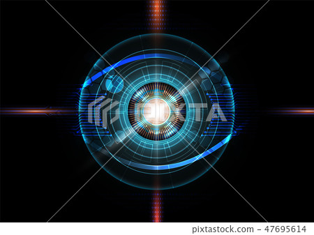 Futuristic eye detection technology concept  47695614