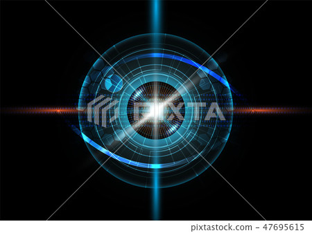 Futuristic eye detection technology concept  47695615