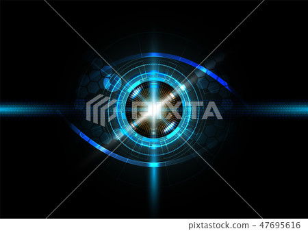 Futuristic eye detection technology concept  47695616