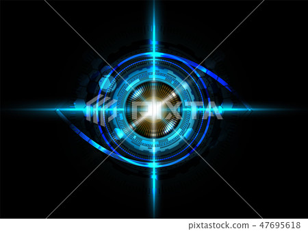 Futuristic eye detection technology concept 47695618