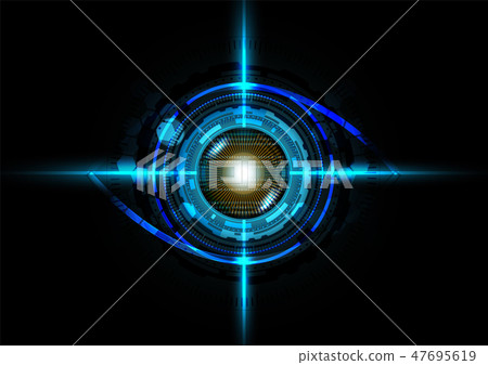 Futuristic eye detection technology concept 47695619