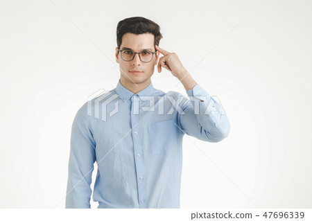 Confident smart staid hipster. 47696339