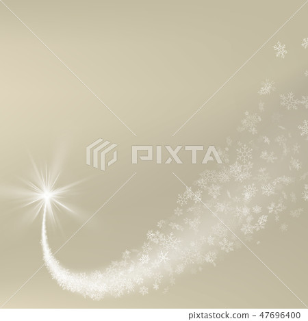 Elegant beige Christmas background with snowflakes and place for text. EPS 10 47696400