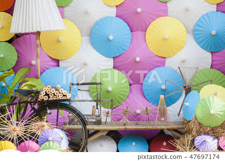 Umbrellas  / Paper umbrellas colorful  47697174