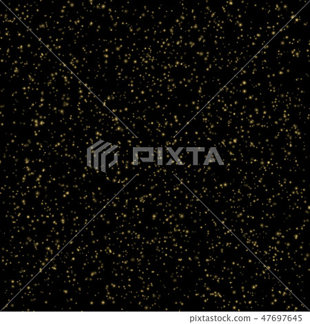 Gold dust glitter texture on a black. Explosion of confetti. Glittering stars. EPS 10 47697645