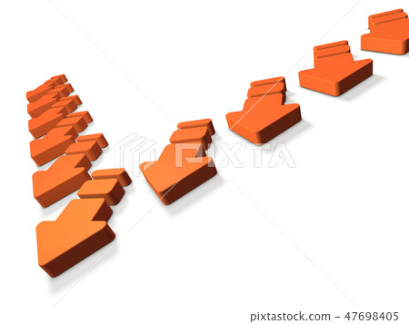 多個下降箭頭 多個下降箭頭 47698405