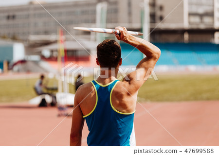 javelin throw back man athlete javelin throw back man athlete 47699588