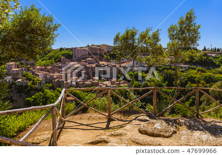 Sorano medieval town in Tuscany Italy 47699966