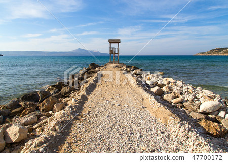 lifeguard hut on the sea 47700172