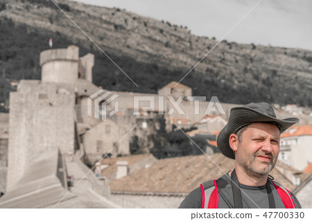 Tourist in Dubrovnik Old Town 47700330