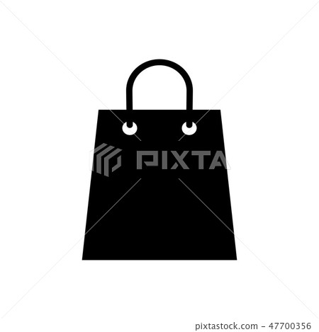 Shopping bag vector icon isolated white background 47700356