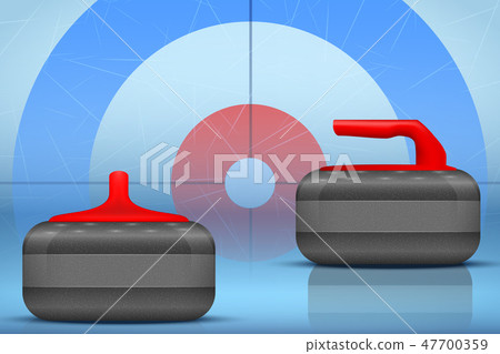 Curling stones equipment background 47700359