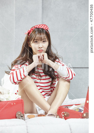 Travel, vacation, relaxation, young woman Travel, vacation, relaxation, young woman 47700486