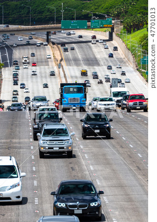 "Hawaii" Honolulu's Highway / Oahu Island 47701013