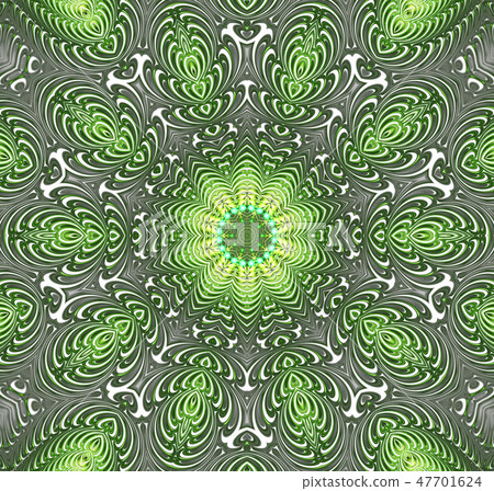 abstract fractal futuristic green pattern 47701624