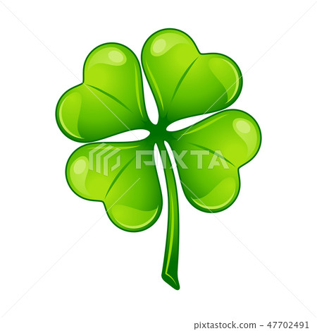 Saint Patricks Day illustration. Irish four leaf clover. 47702491