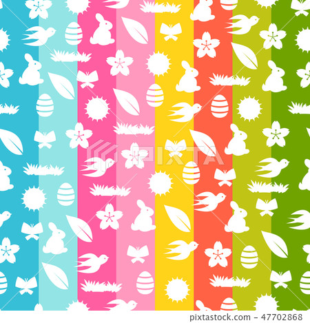 Happy Easter seamless pattern with holiday items. - Stock Illustration ...