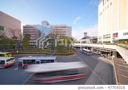 View of Kawasaki cityscape in Japan Shinyurigaoka station and bus roundabout etc 47703028