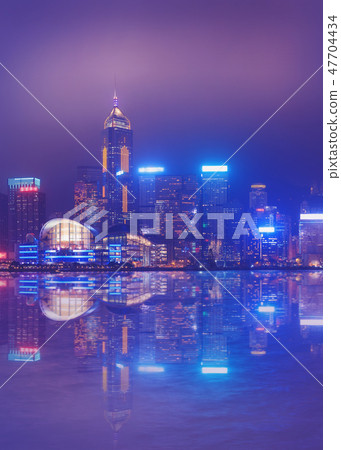 Panorama of central Hong Kong 47704434