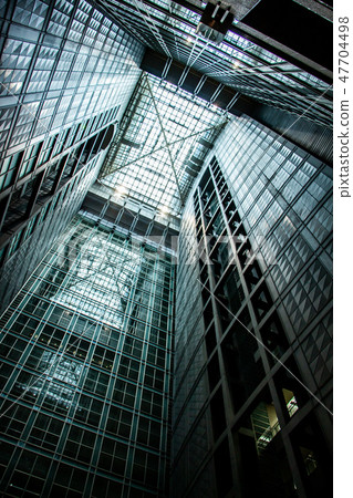 High-rise building's colonnade inorganic image metallic 47704498