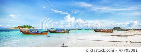 Panorama of asian paradise beach in Thailand 47705081