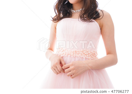 A bride wedding image in a pink dress A bride wedding image in a pink dress 47706277