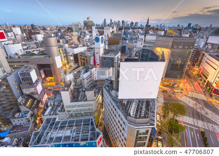 Tokyo, Japan city skyline over Shibuya Ward Tokyo, Japan city skyline over Shibuya Ward 47706807