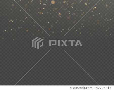 Overlay effect for luxury greeting rich card. Star dust light on transparent background. EPS 10 47706817