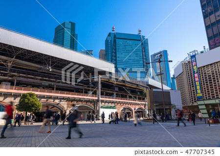 "Tokyo" Shimbashi station front "Tokyo" Shimbashi station front 47707345