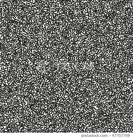 Pointillism high density seamless dots pattern. Abstract monochrome halftone. Just drop to swatches 47707709
