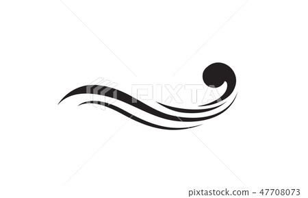 Abstract design element. Wavy logo. 47708073