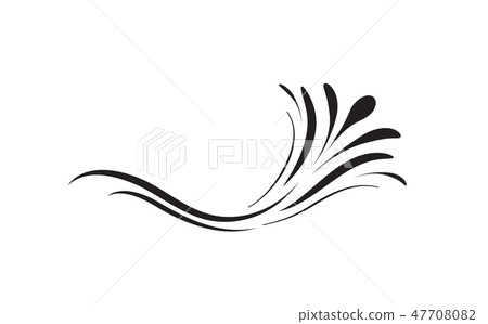 Floral decor. Flourish logo. Flower design element Floral decor. Flourish logo. Flower design element 47708082