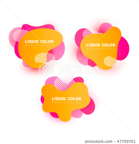 Fluid gradient shapes composition set Fluid gradient shapes composition set 47709761