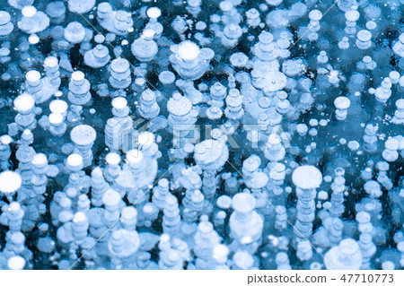 "Hokkaido" Ice bubble · natural phenomenon "Lake Bunpei" 47710773