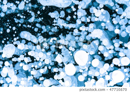 "Hokkaido" Ice bubble · natural phenomenon "Lake Bunpei" 47710870