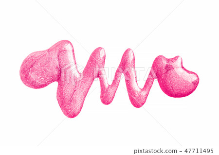 Sparkling pink nail polish isolated on white background Sparkling pink nail polish isolated on white background 47711495