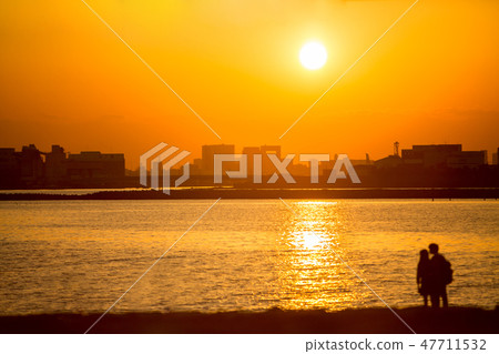 Ocean setting city Ocean setting city 47711532