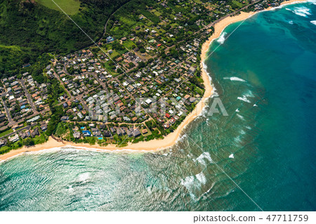 Hawaii Sunset Beach Oahu North Shore Stock Photo