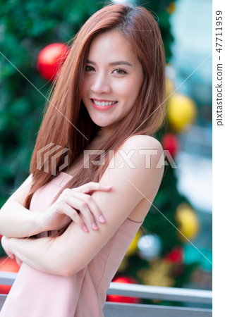 asian beautiful woman happiness smile joyful 47711959