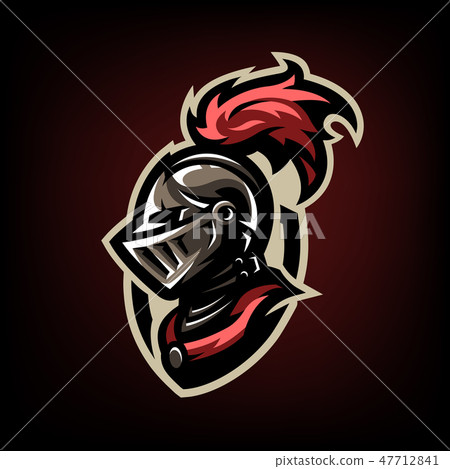 Medieval warrior knight in helmet. 47712841