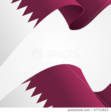 Realistic 3d Detailed Qatar Flag Background. Vector 47713625