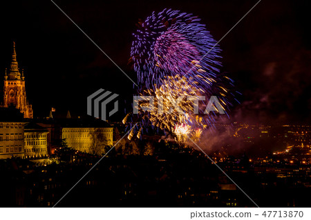 New Year's fireworks in Prague 47713870