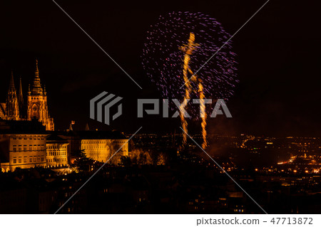 New Year's fireworks in Prague 47713872