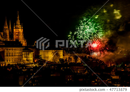 New Year's fireworks in Prague 47713879