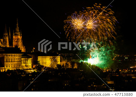 New Year's fireworks in Prague 47713880